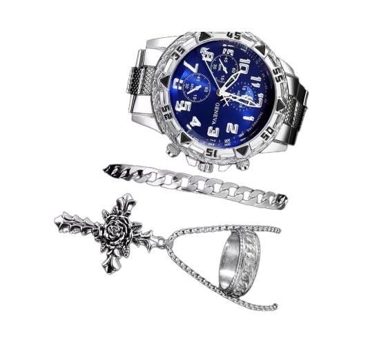 SET RELOJ Y ACCESORIOS PARA HOMBRE,RELOJ VIENE EN LA CAJA Y ACCESORIOS VIENEN EN LA BOLSA - 1