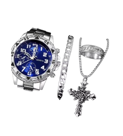 SET RELOJ Y ACCESORIOS PARA HOMBRE,RELOJ VIENE EN LA CAJA Y ACCESORIOS VIENEN EN LA BOLSA - 2