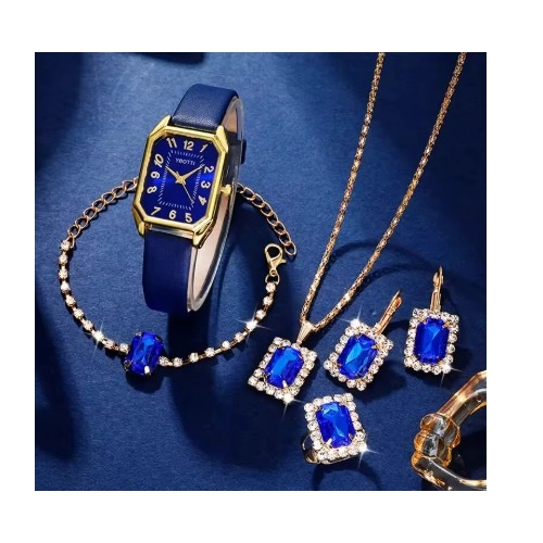 SET RELOJ Y ACCESORIOS PARA MUJER, RELOJ VIENE EN LA CAJA, ACCESORIOS VIENEN EN LA BOLSA - 1