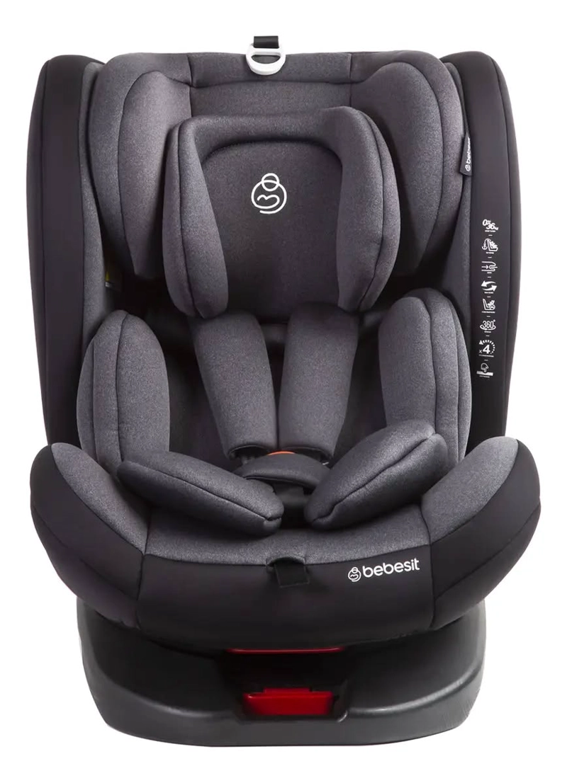 SILLA DE AUTO CONVERTIBLE 360° ISOFIX SATURN SIRVE HASTA 36 KILOS - 2