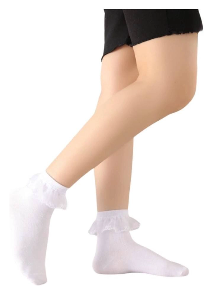PACK 6 PARES CALCETINES BLANCO NIÑA DE BAMBU TALLA 4 A 8 - 2