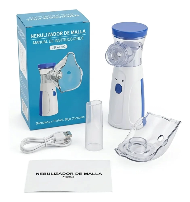 NEBULIZADOR PORTATIL SILENCIOSO USB Y PILAS PARA AULTO Y NIÑO. NO INCLUYE LAS PILAS - 1