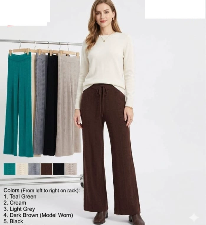 PANTALON LANILLA MUJER TALLA ESTANDAR  SOLO VERDE - 1