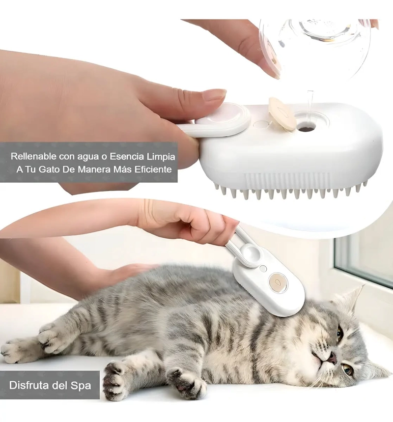 CEPILLO VAPOR ELE CTRICO PARA MASCOTAS PORTATIL RECARGABLE - 4