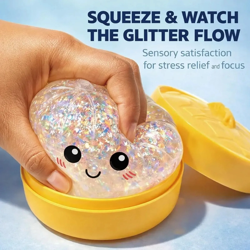 JUGUETE SQUISHY DUMPLING BRILLANTE ANTIESTRE S 8.5CM. - 1