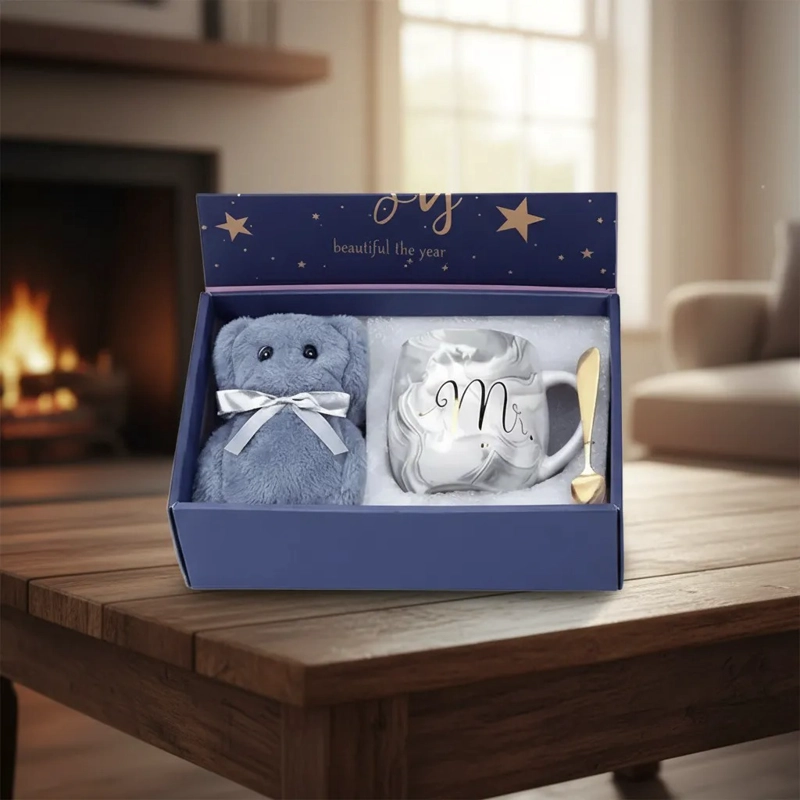 CAJA TAZA, TOALLA 75X30CM Y CUCHARA, IDEA PARA REGALO - 1