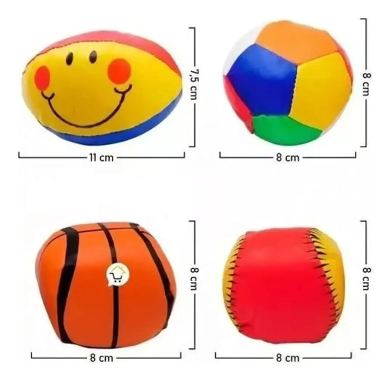 PACK 4 PELOTAS SUAVE ESPUMA PARA NIÑOS. - 3