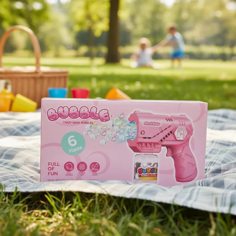 PISTOLA BURBUJA PARA NIÑOS 13CM, NO INCLUYEN LAS PILAS. - 2