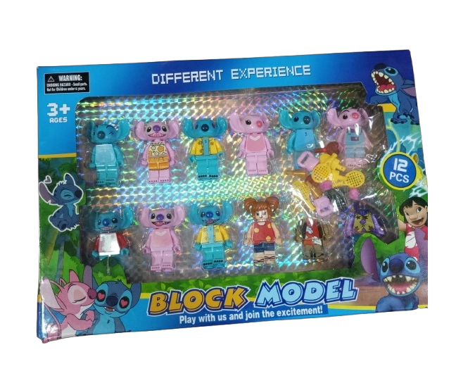 SET 12 MINIFIGURAS BLOQUES CONSTRUCCION. - 1