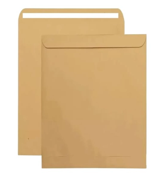 PACK 10 SOBRES DE PAPEL KRAFT A4 AUTOCIERRE RAPIDO 35X25CM. - 1