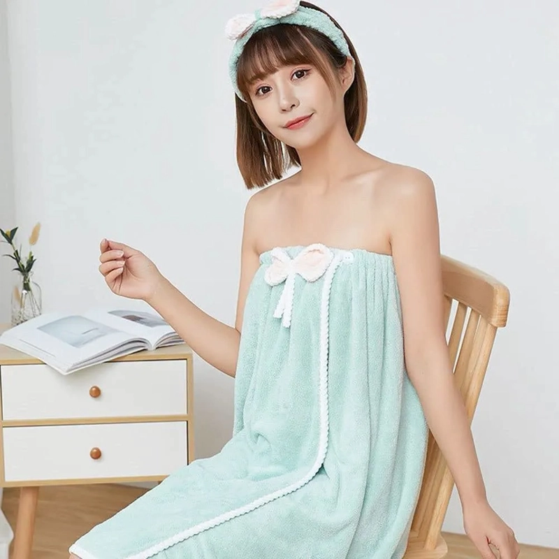 TOALLA DE BAÑO SPA ABSORBENTE Y SECADO RAPIDO PARA MUJER - 1
