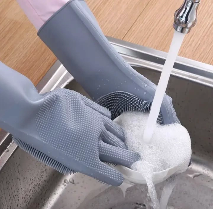 GUANTES DE SILICONA COCINA LAVALOZA - 1