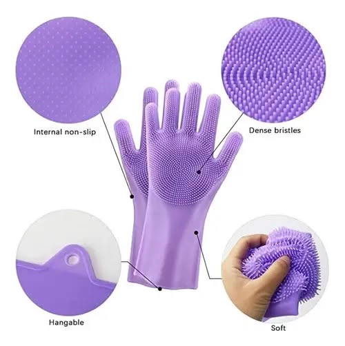 GUANTES DE SILICONA COCINA LAVALOZA - 1