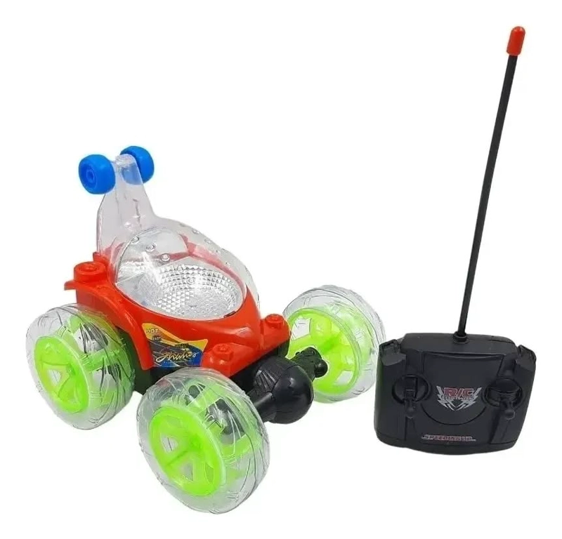 AUTO LOCO CON CONTROL REMOTO CON LUCES Y SONIDO 360 ACROBACIA - 1
