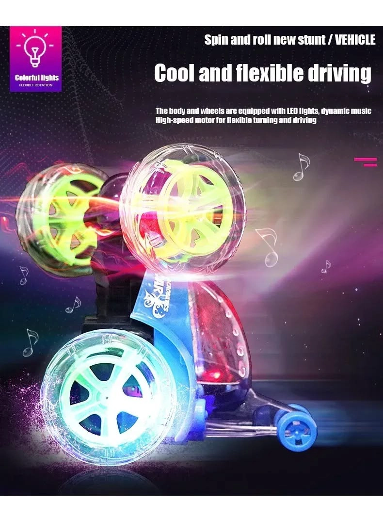 AUTO LOCO CON CONTROL REMOTO CON LUCES Y SONIDO 360 ACROBACIA - 1