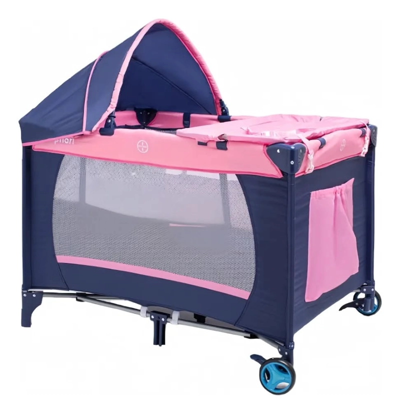 CUNA CORRAL CON MUDADOR MOSQUITERO COLCHON  LUBABYCAS - 2