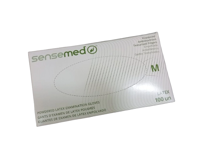 GUANTE LATEX M 100 UN SENSEMED - 2