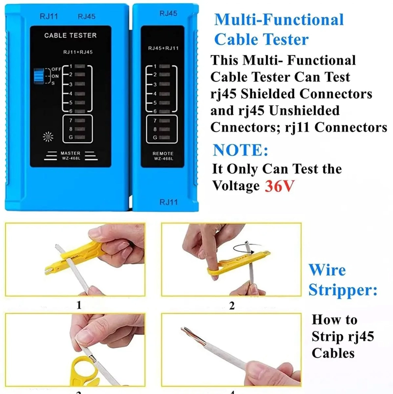 KIT CRIMPEADORA EZ RJ45 +50 CONECTOR CAT6 PRENSA ANTICORTE+TESTER - 4