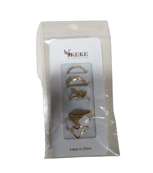 SET 5 ANILLOS LINDOS PARA MUJER - 1