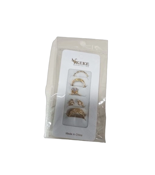 SET 5 ANILLOS LINDOS PARA MUJER - 1