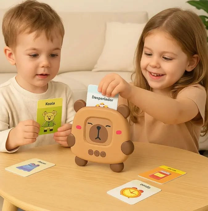 JUEGO DIDACTICO APRENDIZAJE TARJETAS ESPAÑOL Y INGLES DE CABYBARA 224 PALABRAS PARA NIÑOS - 1
