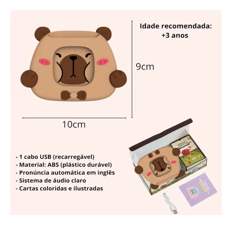 JUEGO DIDACTICO APRENDIZAJE TARJETAS ESPAÑOL Y INGLES DE CABYBARA 224 PALABRAS PARA NIÑOS - 2
