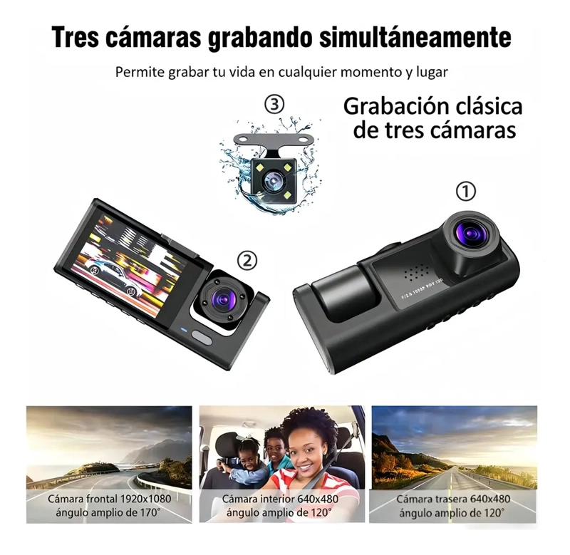 CAMARA REGISTRADORA HD PARA AUTO - 1