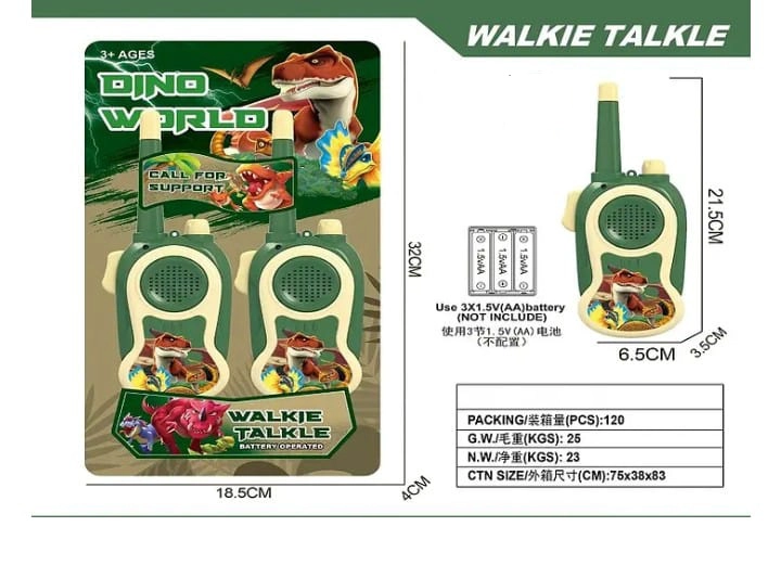 SET 2 RADIOS WALKIE TALKIE PARA NIÑOS, NO INCLUYEN LAS PILAS - 1