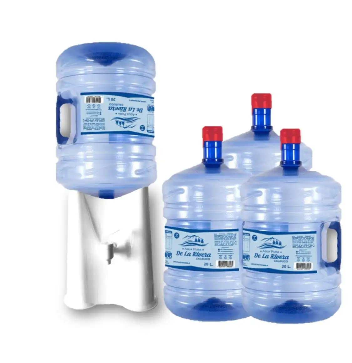 SET AGUA PURIFICADABIDON 4 UN + DISPENSADOR SOBREMESA - 1