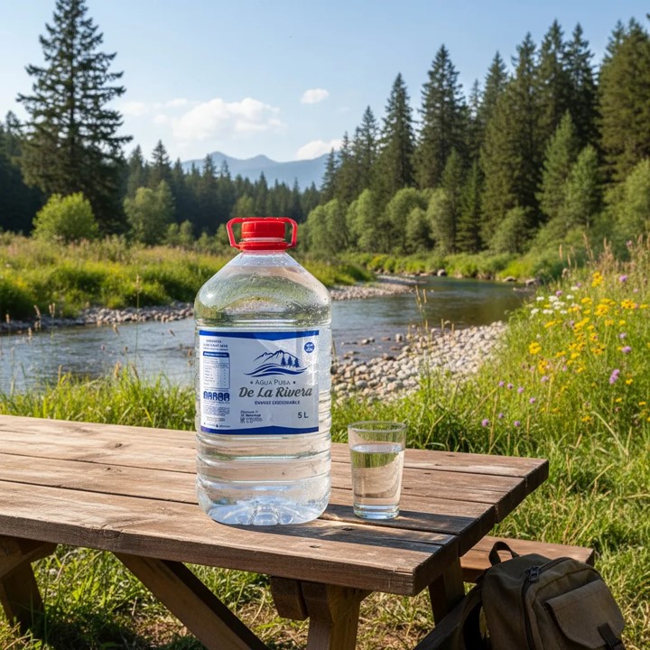 BIDÓN DESECHABLE DE AGUA PURA DE LA RIVERA 5L - 2