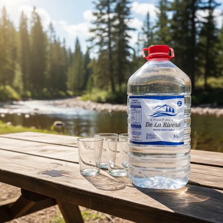 BIDÓN DESECHABLE DE AGUA PURA DE LA RIVERA 5L - 3