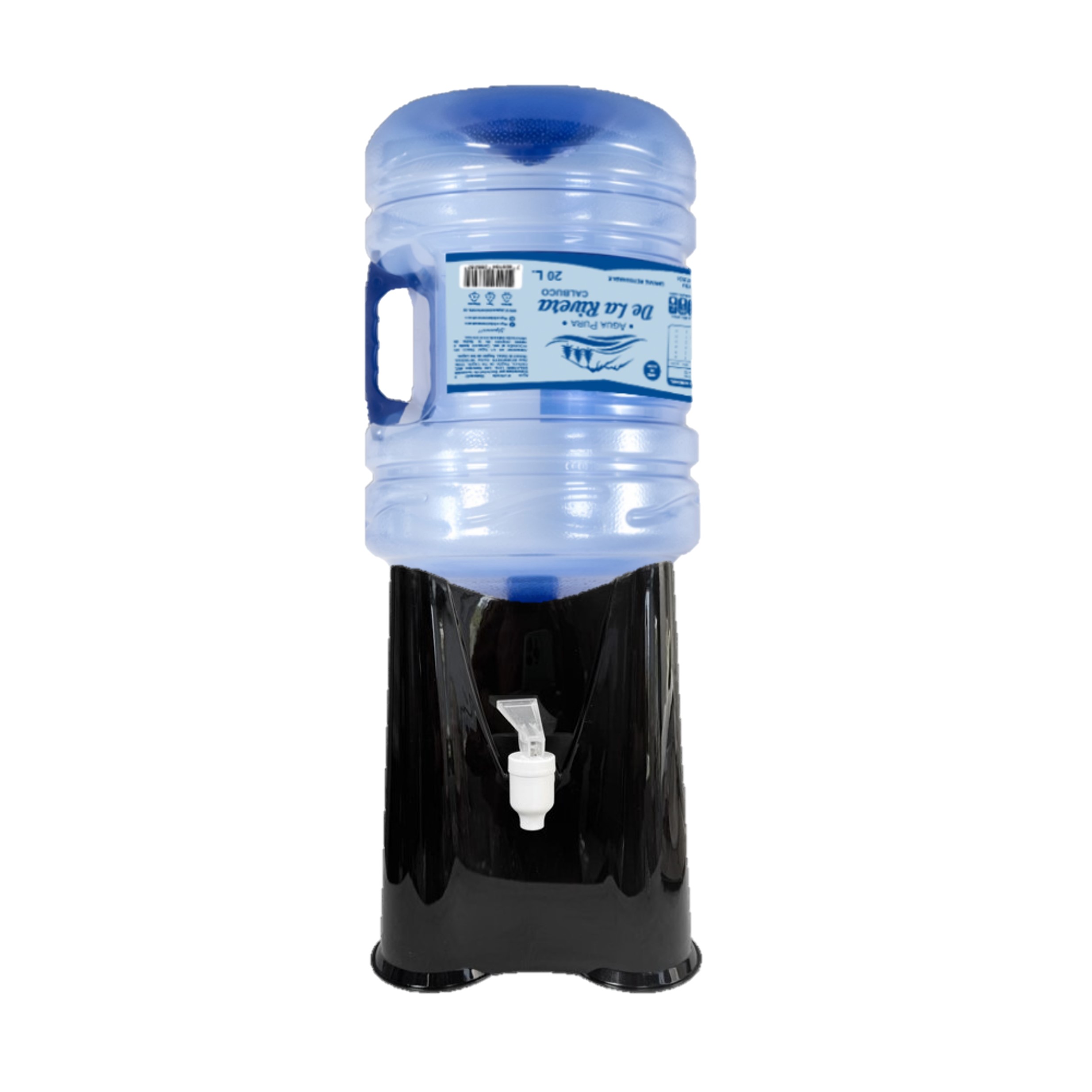 DISPENSADOR DE AGUA SOBREMESA PLÁSTICO TRIANGULAR NEGRO - 1