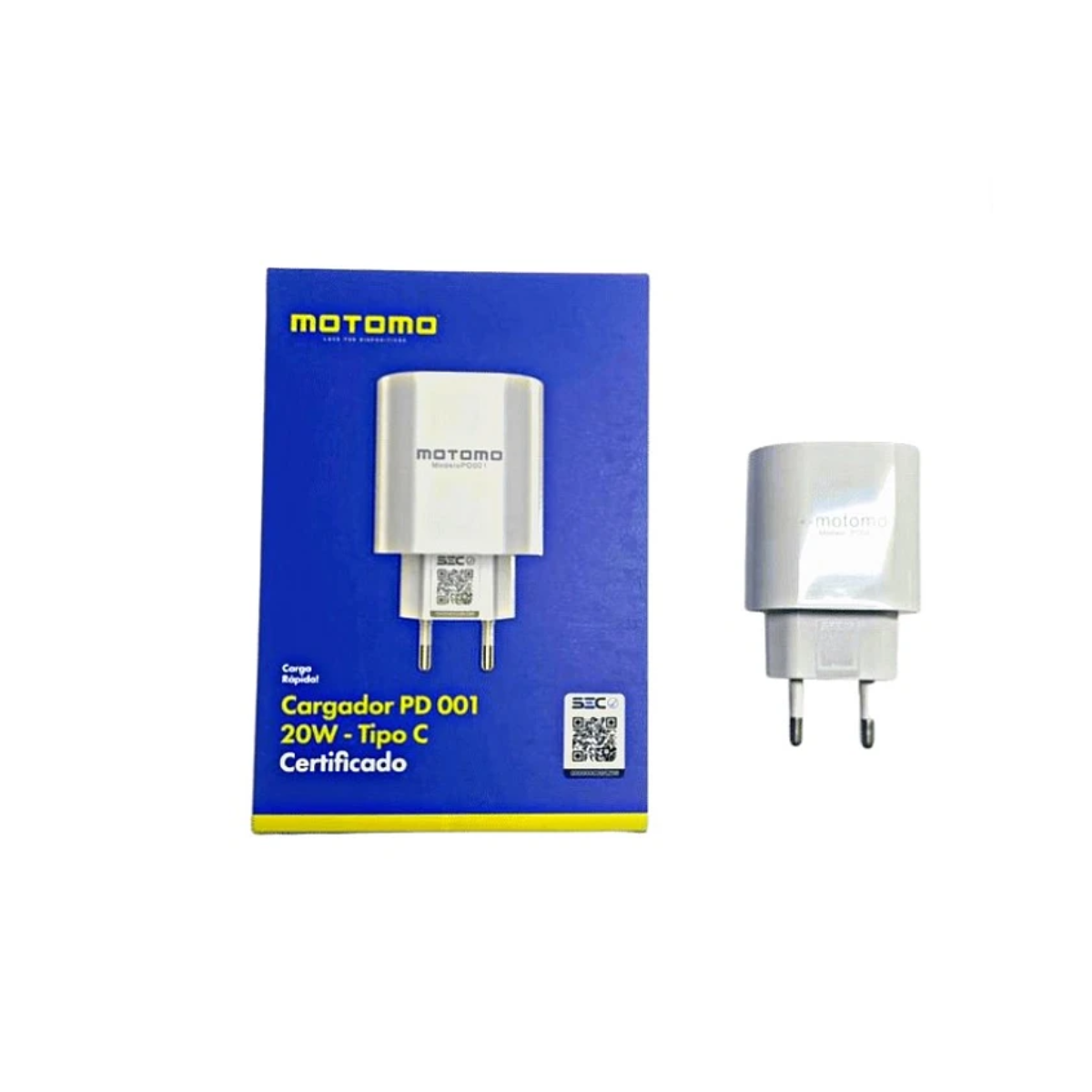 CARGADOR USB C 20W BLANCO MOTOMO - 1