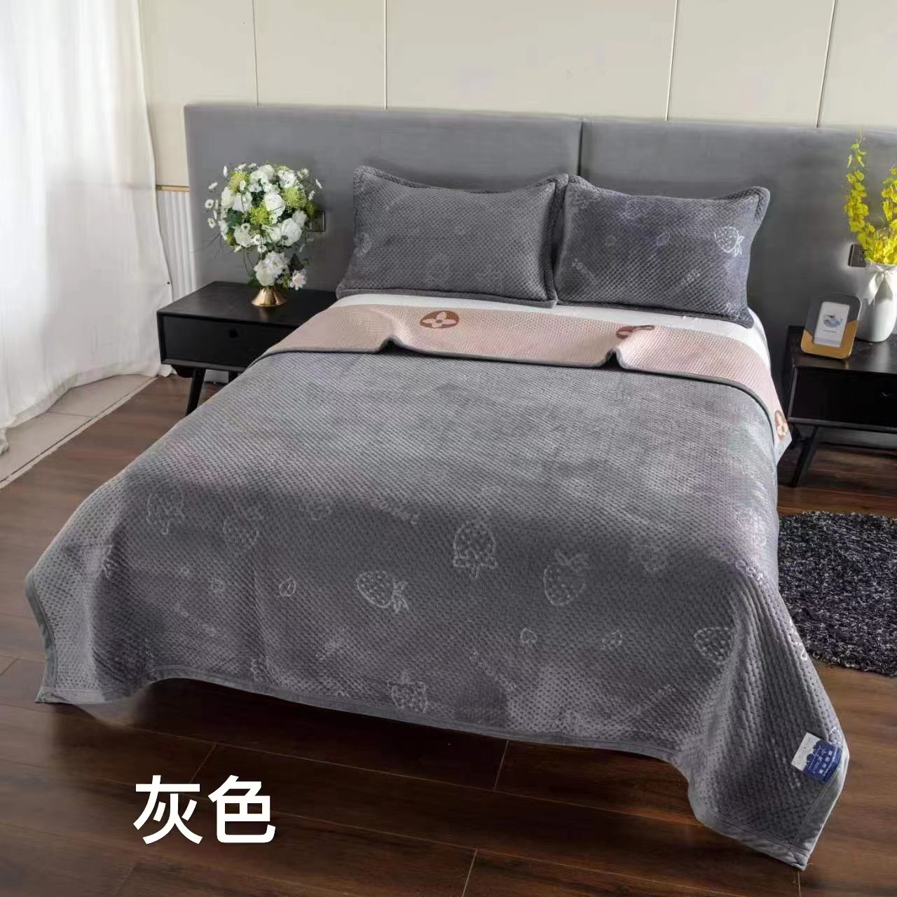 COBERTOR ANGELES DEL HOGAR 2 PLAZAS QUILT PLUSH REVERSIBLE - 1