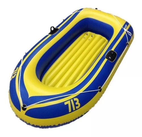 BOTE INFLABLE CON REMOS CUERDA E INFLADOR - 2
