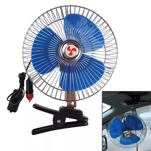 VENTILADOR DE AUTO AUTOMOVIL 12V CON CLIP OSCILANTE - 1