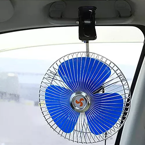 VENTILADOR DE AUTO AUTOMOVIL 12V CON CLIP OSCILANTE - 2