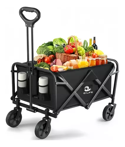 Carro De Mano Plegable Well Home - Acero, Capacidad 60 Kg, Tamaño Plegado 8x38.5x71 Cm