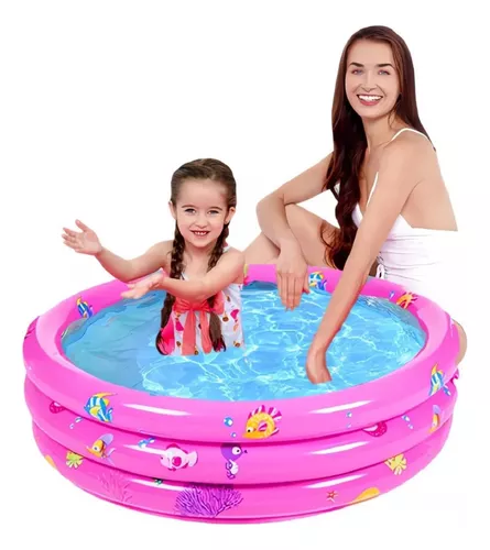 PISCINA INFLABLE ANGELES DEL HOGAR PARA NIÑOS 3 ANILLOS 120 CM - 1