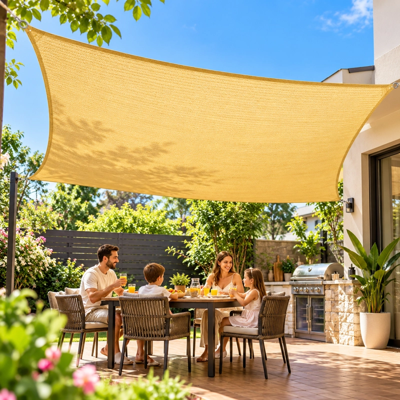 TOLDO VELA SOMBRA CUADRADO 3X3 METROS MALLA CAMPING LONA - 2