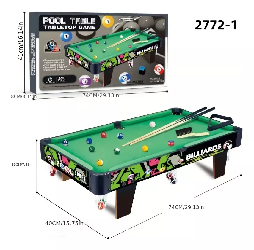 MESA DE BILLAR PARA NIÑOS MESA POOL PARA JUEGOS 62CM - 2