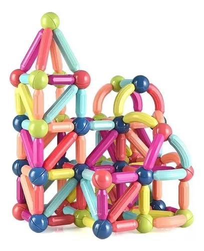 BLOQUES DE CONSTRUCCION ANGELES DEL HOGAR GENERICO MULTICOLOR MAGNÉTICOS 25PCS JUGUETE - 3