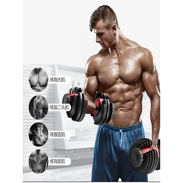 SET MANCUERNAS AJUSTABLES DE 20KG TOTAL - 2