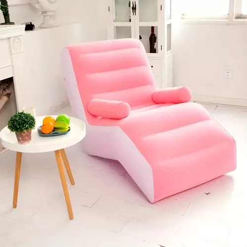SILLÓN SOFÁ INFLABLE PEREZOSO APOYA BRAZOS + BOMBA MANUAL - 1