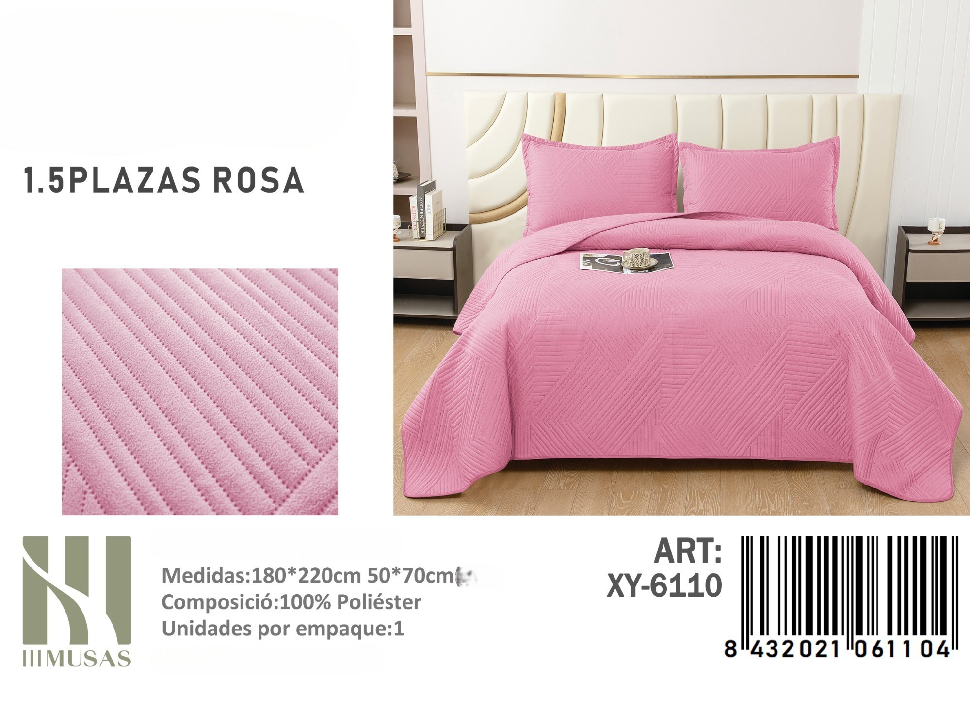 COBERTOR DE VERANO IMUSSA 1.5 180X210CM - 1