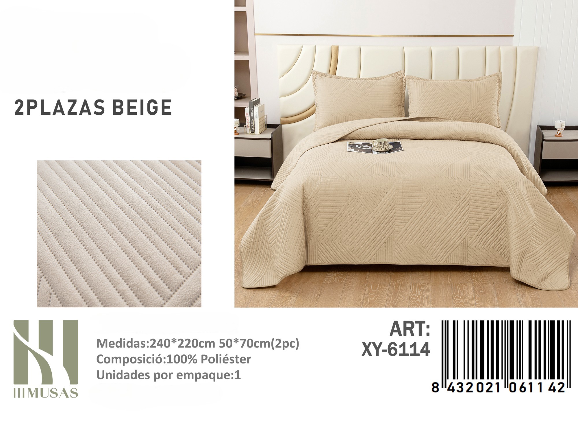 COBERTOR DE VERANO KING IMUSSA 240X260CM - 1