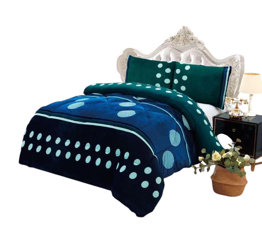 COBERTOR DE INVIERNO PLUSH CON DISEÑO 1.5 180X230 - 1