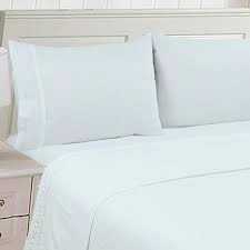 SABANA DE ALGODON BORDADA SUPER KING BLANCO 290X275CM - 1