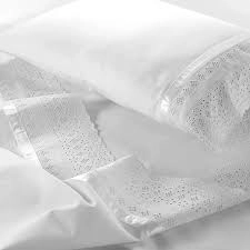SABANA DE ALGODON BORDADA SUPER KING BLANCO 290X275CM - 2