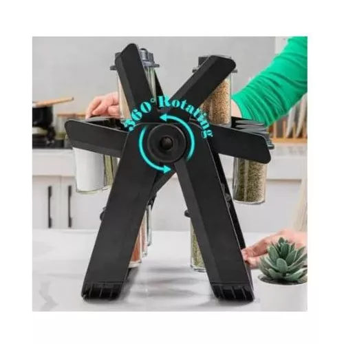 ESPECIERO GIRATORIO COCINA 18 FRASCOS ROTATIVO 360° PRACTICO - 3